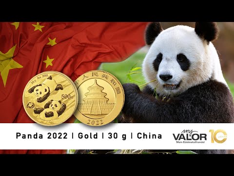 NEW Panda 2022 Goldmünze | 30 g, Gold Coin | China | myVALOR