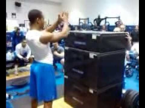Justin Bethel- 60 inch vertical box jump..FLAT FOOTED!!