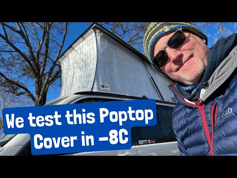 Winter Camping Comfort: Pucer Screens Pop Top Cover tested at -8°C for VW California T6
