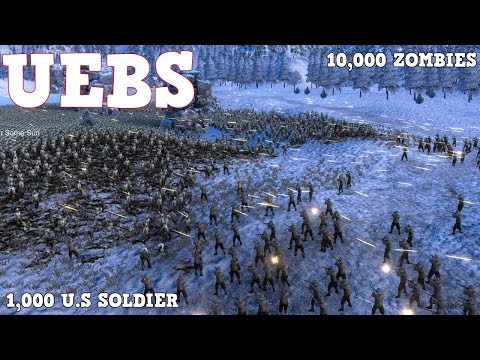 1,000 U.S SOLDIERS VS 10,000 ZOMBIES!!! UEBS (ULTIMATE EPIC BATTLE SIMULATOR)