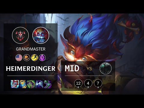 Heimerdinger Mid vs Mordekaiser - NA Grandmaster Patch 11.13