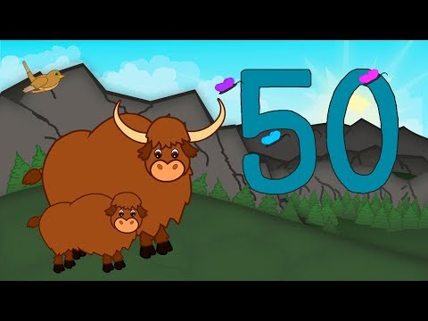 Count 1 to 50 – Soft Music for Children – Happy Relaxing Music for Kids – Counting to 50 by 123ABCtv