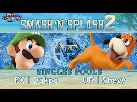 Smash'N'Splash 2  SINGLES POOLS - FX | Dakpo (Luigi) vs UR | Shevy (Duck Hunt, Mario)