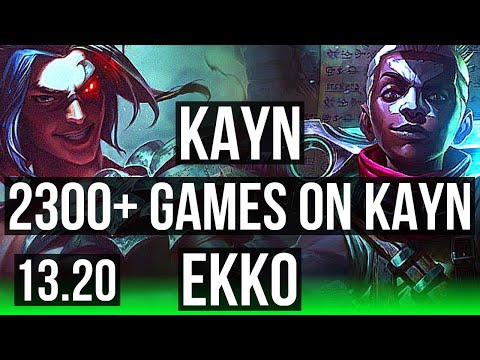 KAYN vs EKKO (JNG) | 4.1M mastery, 2300+ games, 7/1/5, Godlike | NA Master | 13.20