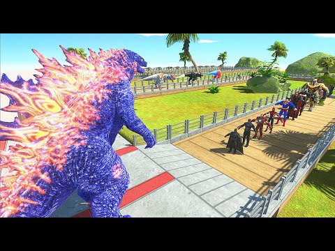 GODZILLA BLUE DEATH RUN ATTACK - Anmal Revolt Battle Simulator