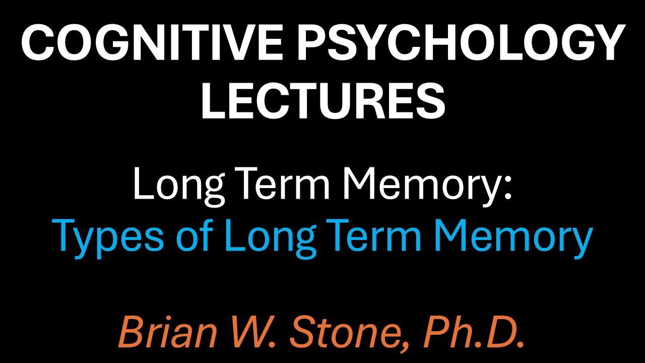Cognitive Psychology - Long Term Memory Pt3 - Types of Long Term Memory