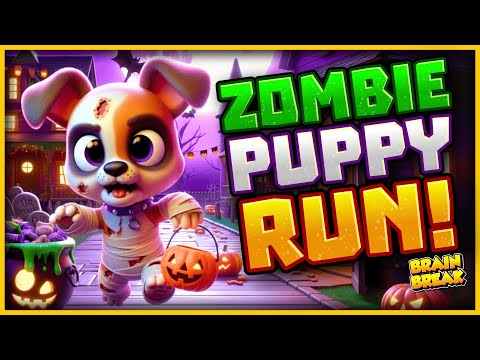 Zombie Puppy Run! 🎃 Halloween Brain Break 🎃 Freeze Dance 🎃 Just Dance 🎃 Danny Go Noodle