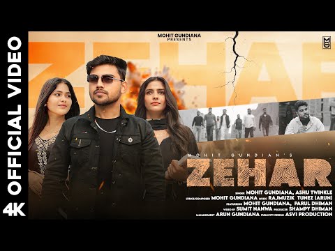 Zehar (Official Video) | Mohit Gundiana & Ashu Twinkle | Haryanvi Song 2026 | Haryanvi Gaane