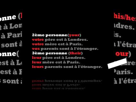 FRENCH, POSSESSIVE,  ADJECTIVES,  SECRETS, FOR  A1 & A2 LEVEL