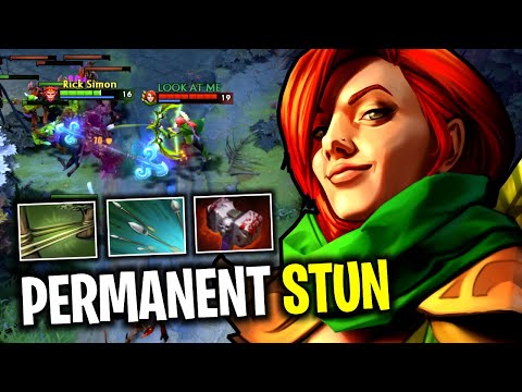 PERMANENT STUN - BLADE MAIL + BASHER 1ST ITEM WINDRANGER ENDLESS STUN by Rizpol 7.26 | Dota 2