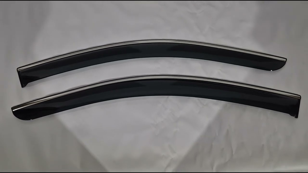 Ветровики с хромированным молдингом Niken Luxury (2 шт) Video 1