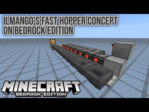 Fast Hopper Concept on Minecraft Bedrock