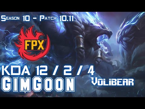 FPX GimGoon VOLIBEAR vs RAMMUS Top - Patch 10.11 KR NORMAL