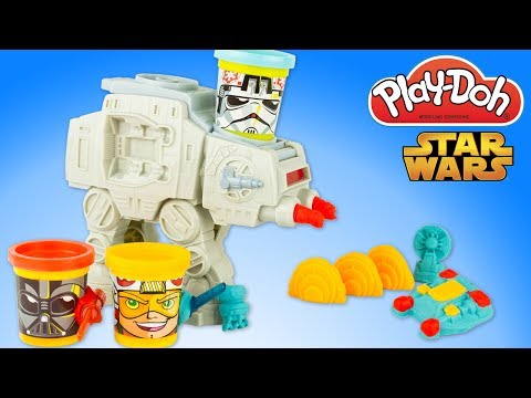 Pâte à Modeler Play Doh Star Wars Attaque de AT-AT Can Heads Jouet Toy Review Français Hasbro