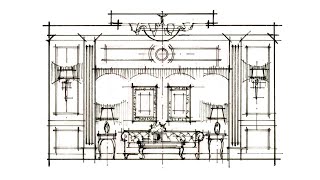 Design Sketch, Elevator Lobby, 3 Plan Elevation: Ink, 240215 (24x Speed)