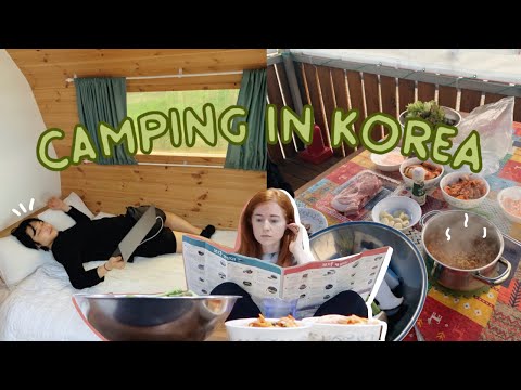Acampar com meu marido na Coreia (ele não é fã da natureza) ⛺caravana em incheon VLOG
