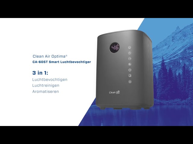 Clean Air Optima CA-605T Umidificatore intelligente con riempimento superiore Wifi Nero video