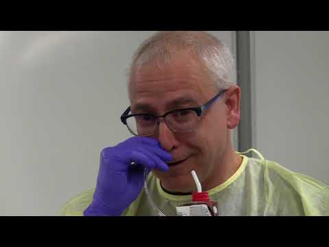 Nasogastric (NG) Tube Insertion.  George does a self insertion
