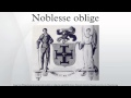 Noblesse oblige 