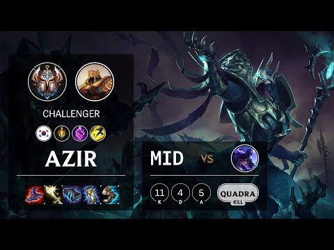 Azir Mid vs Ryze - KR Challenger Patch 10.11