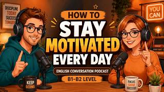 How to Stay Motivated Every Day | Intermediate English Conversation Podcast(B1-B2)