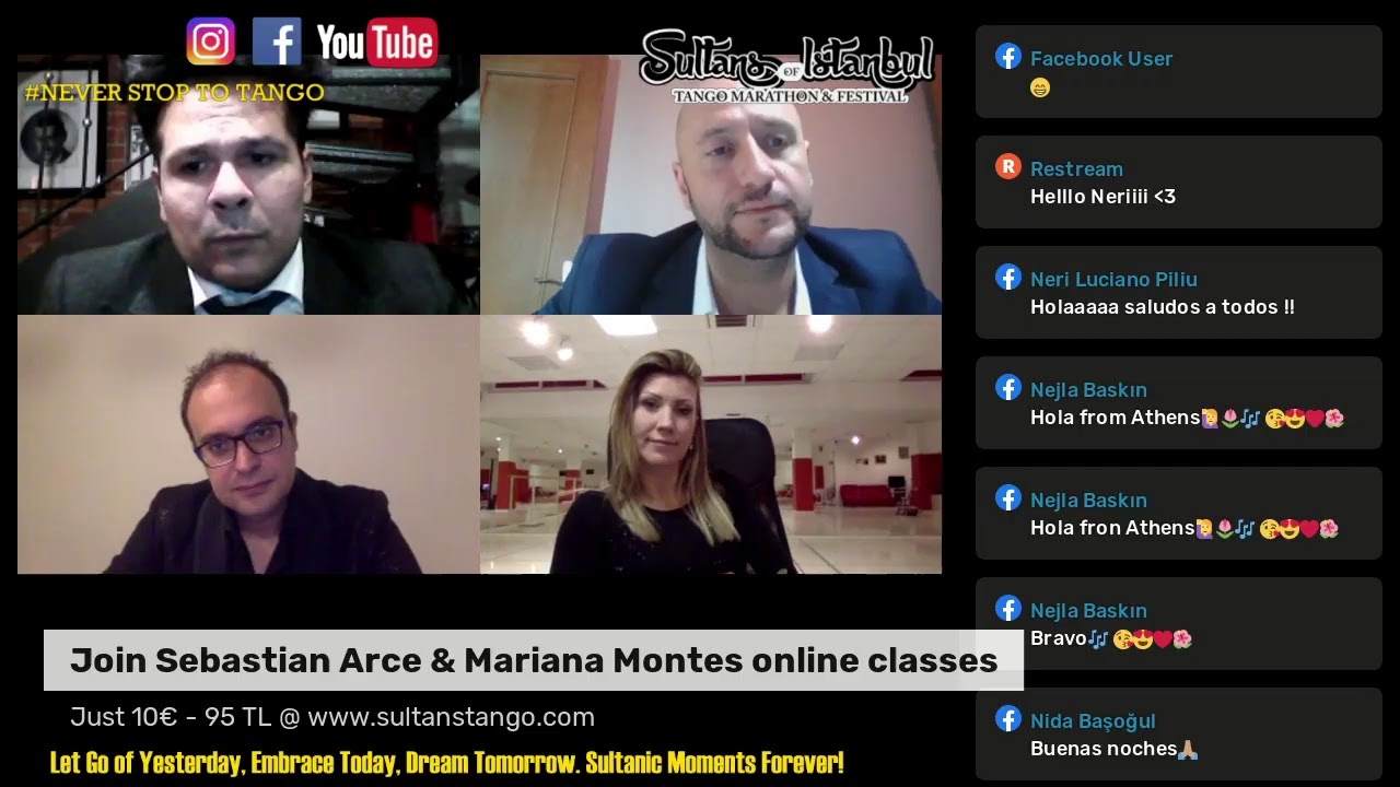 Video thumbnail for Sultanic live stream (interview) with Sebastian Arce & Mariana Montes #sultantango