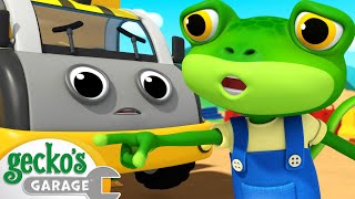 Runaway Tire | Gecko's Garage | Moonbug Kids - Play and Learn