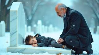 Un PADRE multimillonario encuentra a un niño en la tumba de su esposa -SOLO QUERÍA VERLA UNA VEZ MÁS