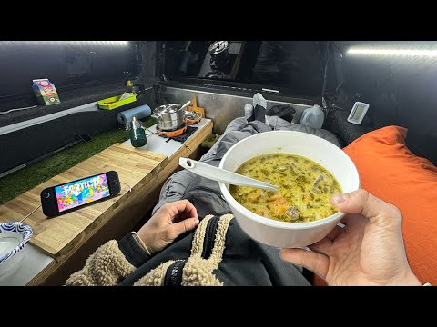 Truck Camping With Grouse Wild Rice Soup