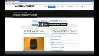 How To Unlock A BlackBerry Bold 9780 - GlobalUnlocks.com