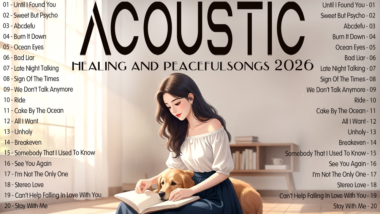 Beautiful Acoustic Songs 2026 with Lyrics 🌻 Healing and Peaceful English Music Playlist