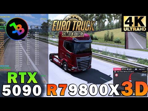 Euro Truck Simulator 2 4K | RTX 5090 | Ryzen 7 9800X3D | Ultra Settings