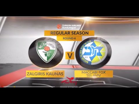 EuroLeague Highlights RS Round 4: Zalgiris Kaunas 74-87 Maccabi FOX Tel Aviv