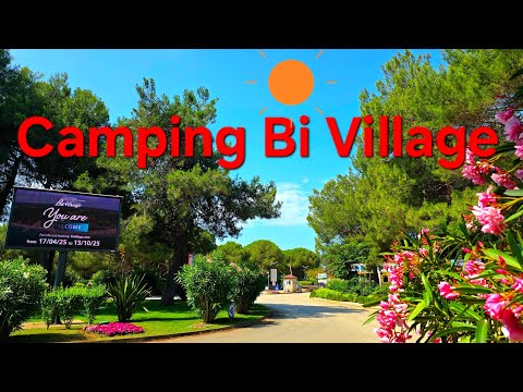 Camping Bi Village, Istrien, Kroatien. Video a relaxing walk.