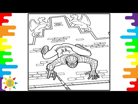 SPIDERMAN Coloring Page|Superhero is climbing down the Wall|Unknown Brain - Superhero[NCS Release]