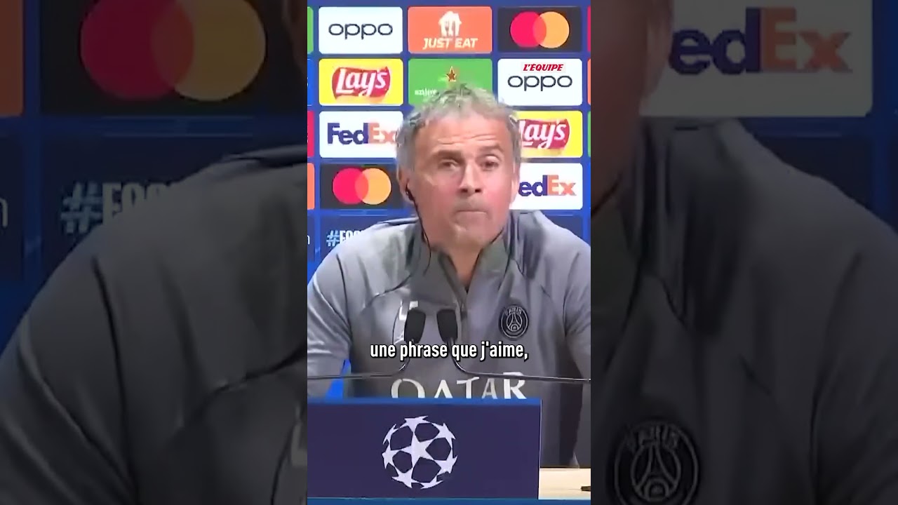 👀 Comme à son habitude, Luis Enrique s’est montré confiant avant un match... #championsleague #psg