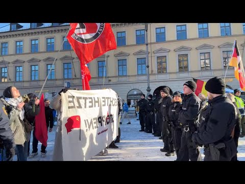 "Linke NGO´s stoppen!" München Odeonsplatz 3.1.26 Umzug durch die Innenstadt
