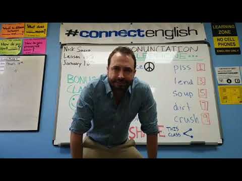 Connect English BONUS Pronunciation Telephone, Volume 18.5 - Pacific Beach Campus