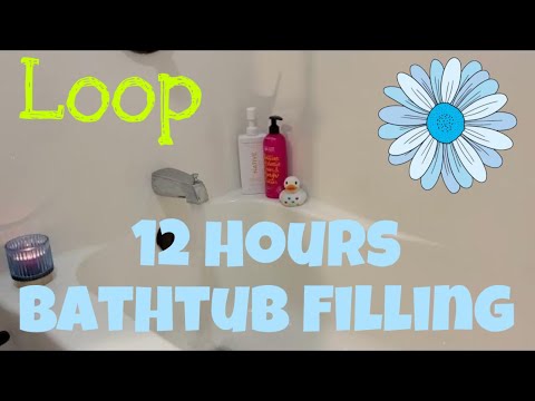 12 Hours Candle Lit Bathtub Filling ASMR - White Noise for Sleep 😴