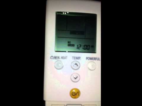 How to reset remote for a mini-split & set time