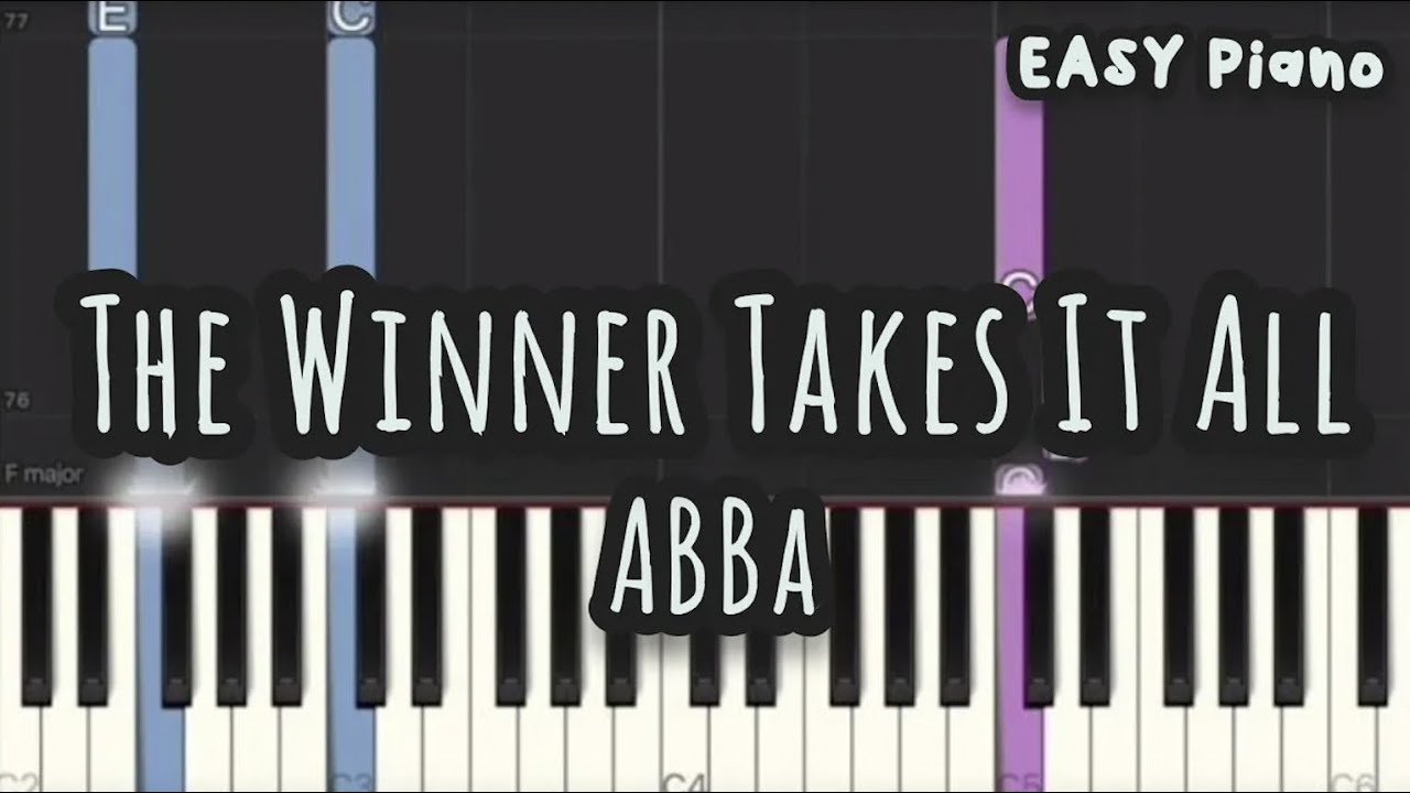 ABBA - The Winner Takes It All (Easy Piano, Piano Tutorial) Sheet