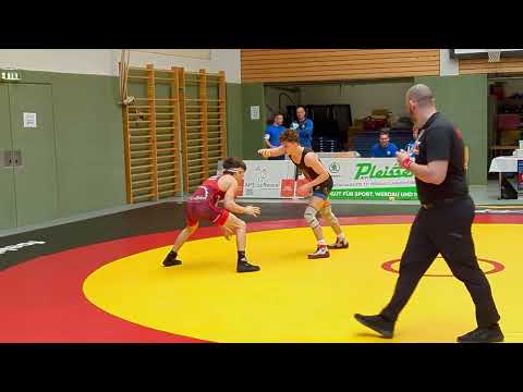 WRESTLING/RINGEN DM 2023 A-JUGEND.FREISTIL BIS 55kg/ L.REITER(WÜRTTENBERG)-N.ALTMEYER(SAARLAND)