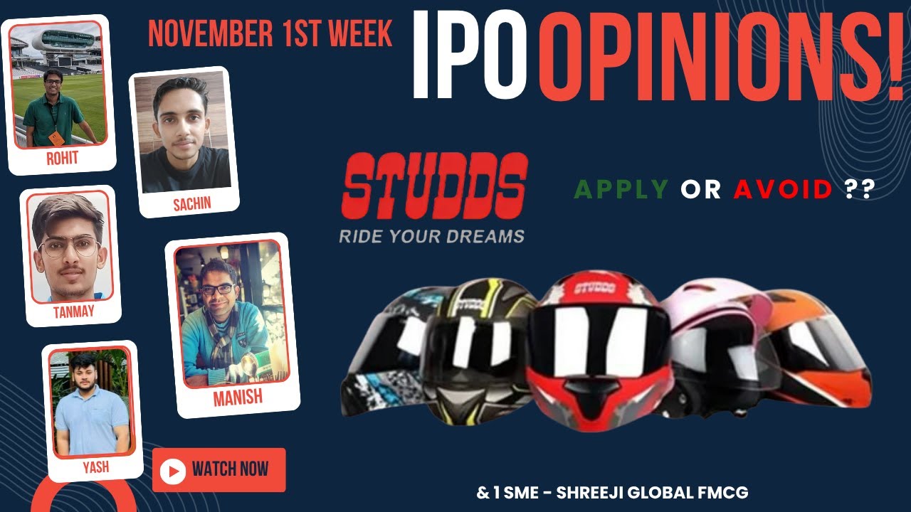 Studds Accessories & 1 October 4th Week SME IPO : Apply/Avoid? Primary Market Chatter