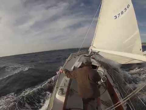 Sailing a Cal 40 in Santa Ana winds