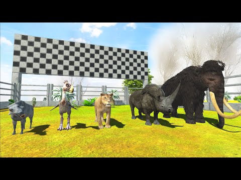 NEW PREHISTORIC MAMMALS SPEED RACE IN THE FOREST - Animal Revolt Battle Simulator
