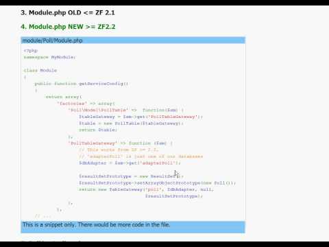 How to acccess multiple databases on Zend Framework 2. Configuration and code examples on ZF2