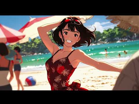 🌴 Sunset at the Tropical Beach | Relaxing Ocean Waves in 4K