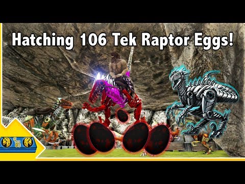 HATCHING 106 TEK RAPTOR EGGS FOR MUTATIONS! || Ark Survival Evolved!