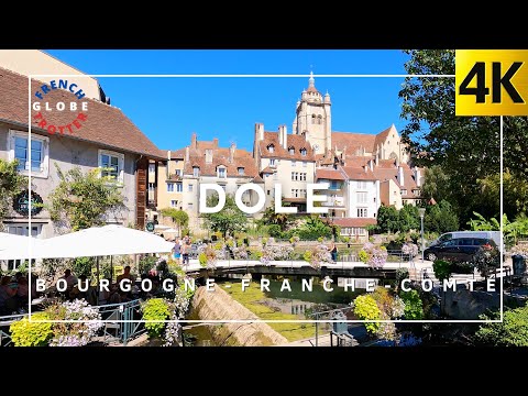 FRANCE, DOLE in Summer 🇫🇷 Full Complete Walk-around tour of a beautiful charming city centre [4K]