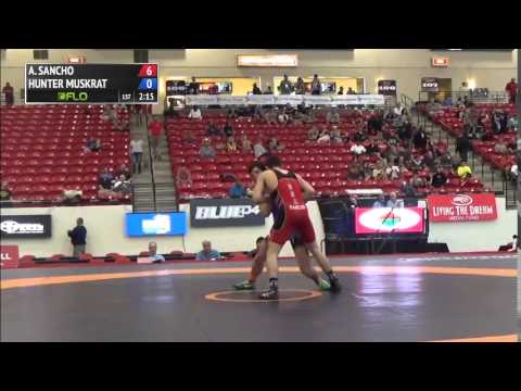 66 kg R2 - Alejandro Sancho (NYAC) vs Hunter Muskrat (OKCWC)